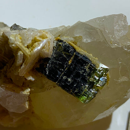 VERDILITE TOURMALINE IN QUARTZ & ALBITE - STAK NALA, SKARDU, PAKISTAN 114g MF4475