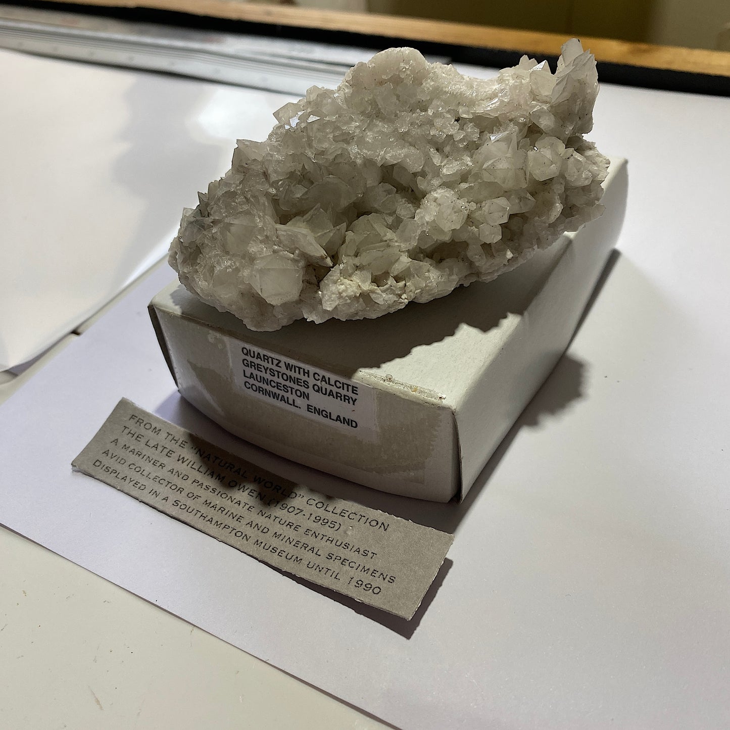 CALCITE WITH QUARTZ - GREYSTONES QUARRY, LAUNCESTON, CORNWALL, ENGLAND 190g MF1344