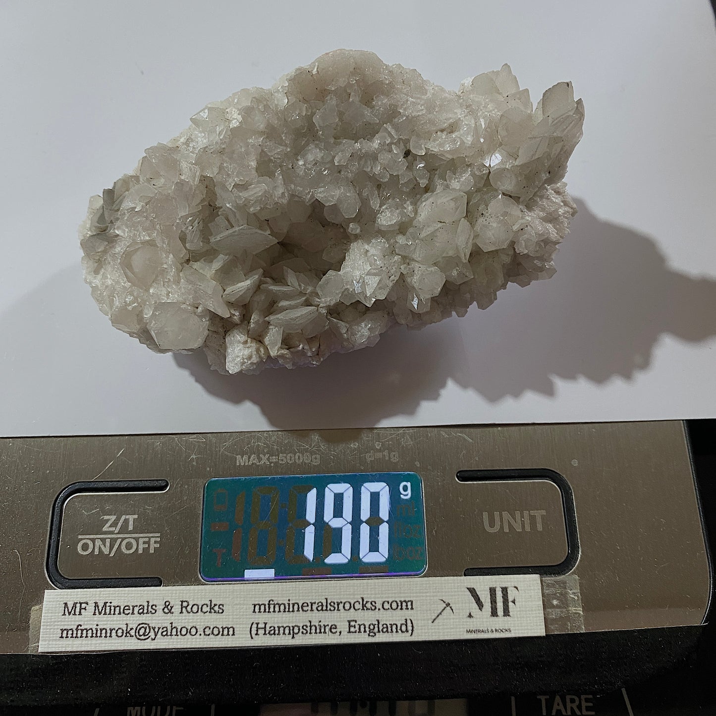 CALCITE WITH QUARTZ - GREYSTONES QUARRY, LAUNCESTON, CORNWALL, ENGLAND 190g MF1344