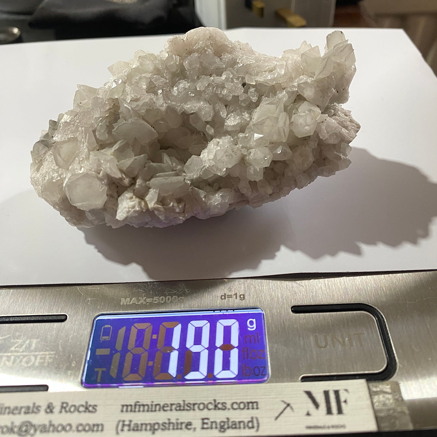 CALCITE WITH QUARTZ - GREYSTONES QUARRY, LAUNCESTON, CORNWALL, ENGLAND 190g MF1344