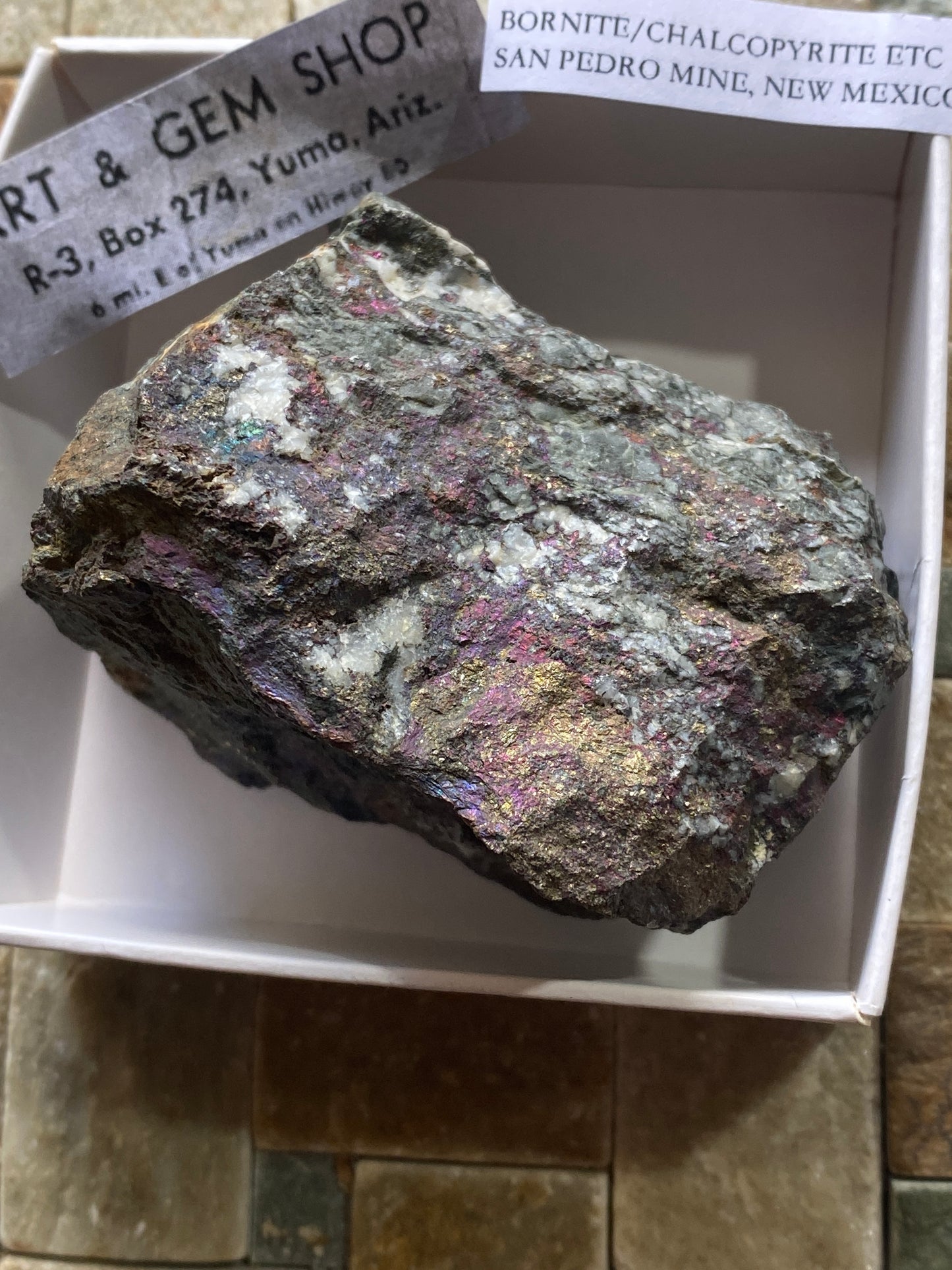 BORNITE/CHALCOPYRITE [ETC] : SAN PEDRO MINE, NEW MEXICO, U.S.A.  240g MF5027