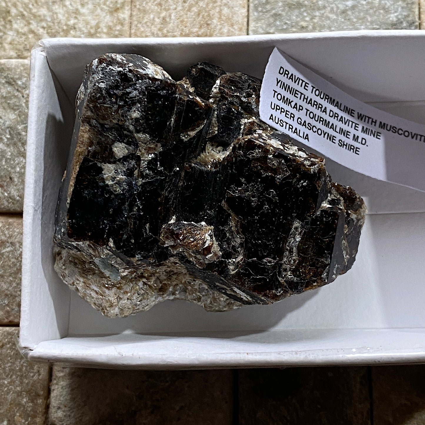 DRAVITE TOURMALINE [ETC] - YINNIETHARRA DRAVITE MINE, AUSTRALIA 87g MF1301