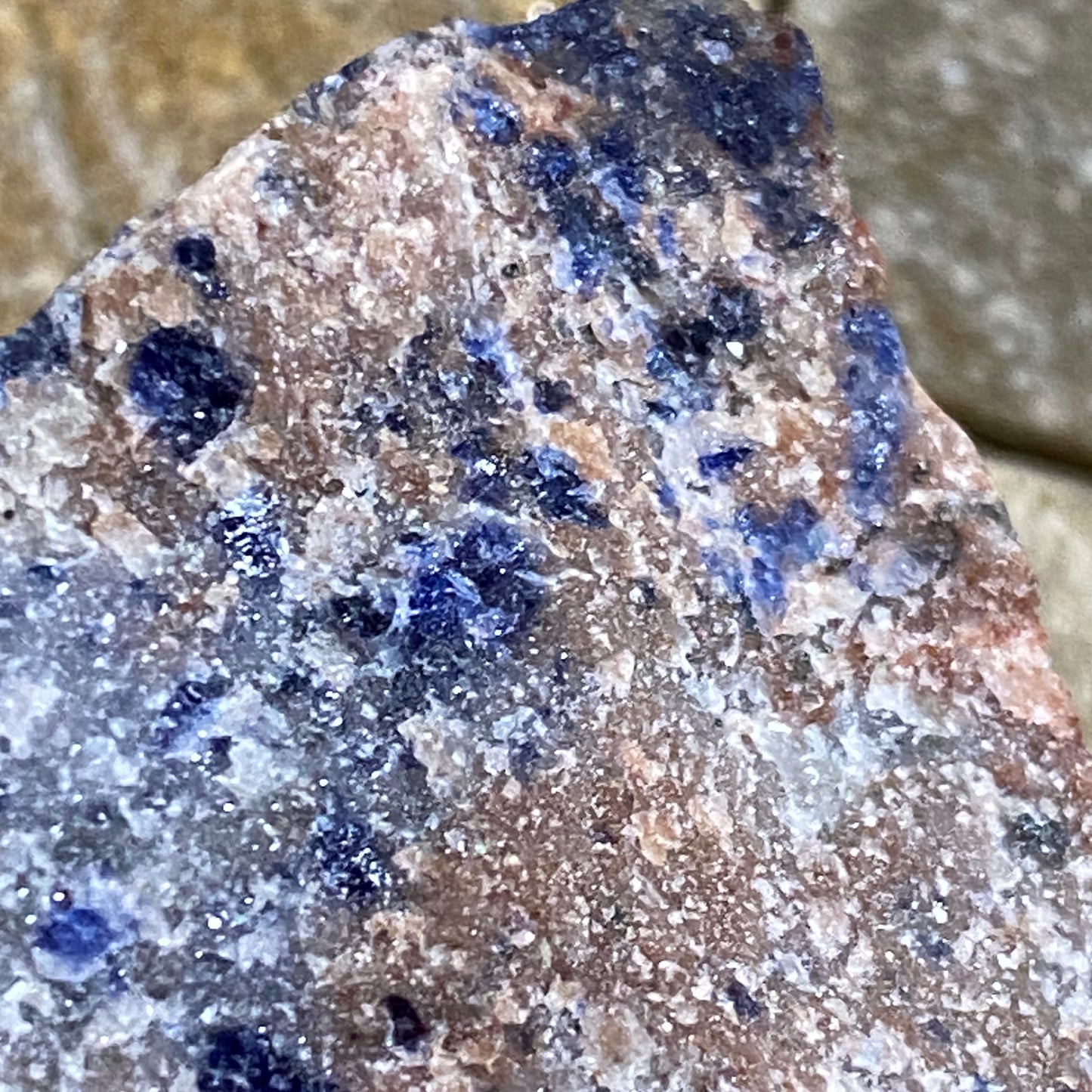 SODALITE WITH CANCRINITE - SWARTBOOSDRIF DIKES,  KUNENE, NAMIBIA. 34g  MF4134