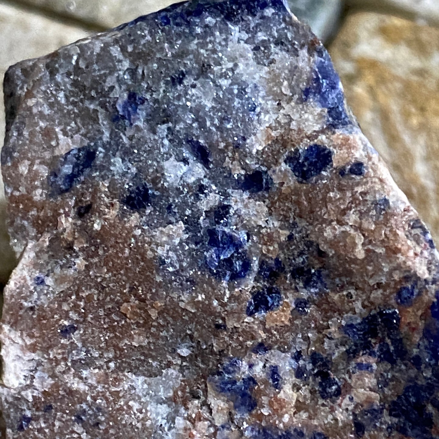 SODALITE WITH CANCRINITE - SWARTBOOSDRIF DIKES,  KUNENE, NAMIBIA. 34g  MF4134