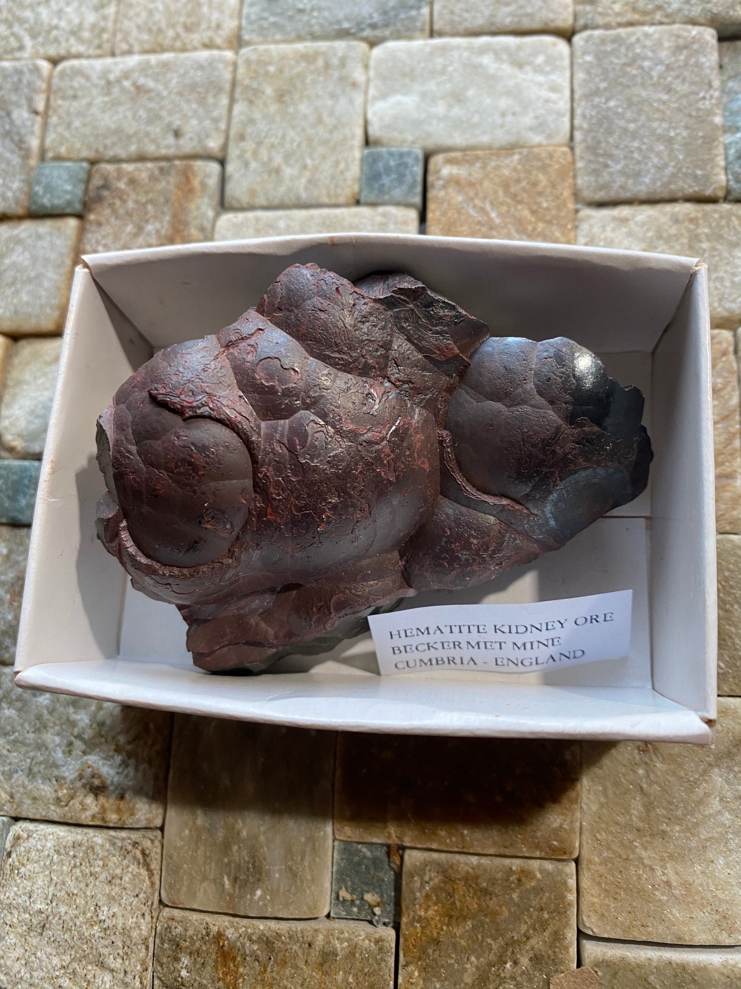 HEMATITE "KIDNEY" ORE : BECKERMET MINE, HAILE, COPELAND, CUMBRIA  140g MF5029