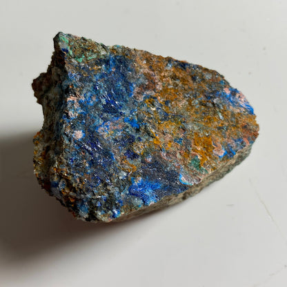 AZURITE WITH OLIVENITE, CAP GARONNE MINE, FRANCE 48g MF1823