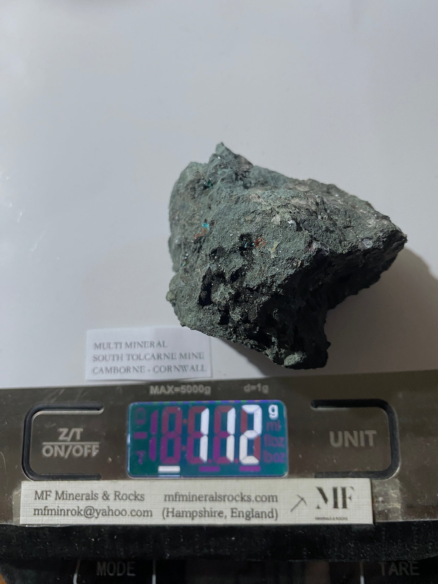 MULTI-MINERAL SPECIMEN : SOUTH TOLCARNE MINE, CAMBORNE, CORNWALL 112g MF5032