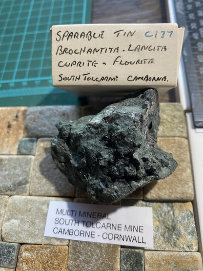 MULTI-MINERAL SPECIMEN : SOUTH TOLCARNE MINE, CAMBORNE, CORNWALL 112g MF5032