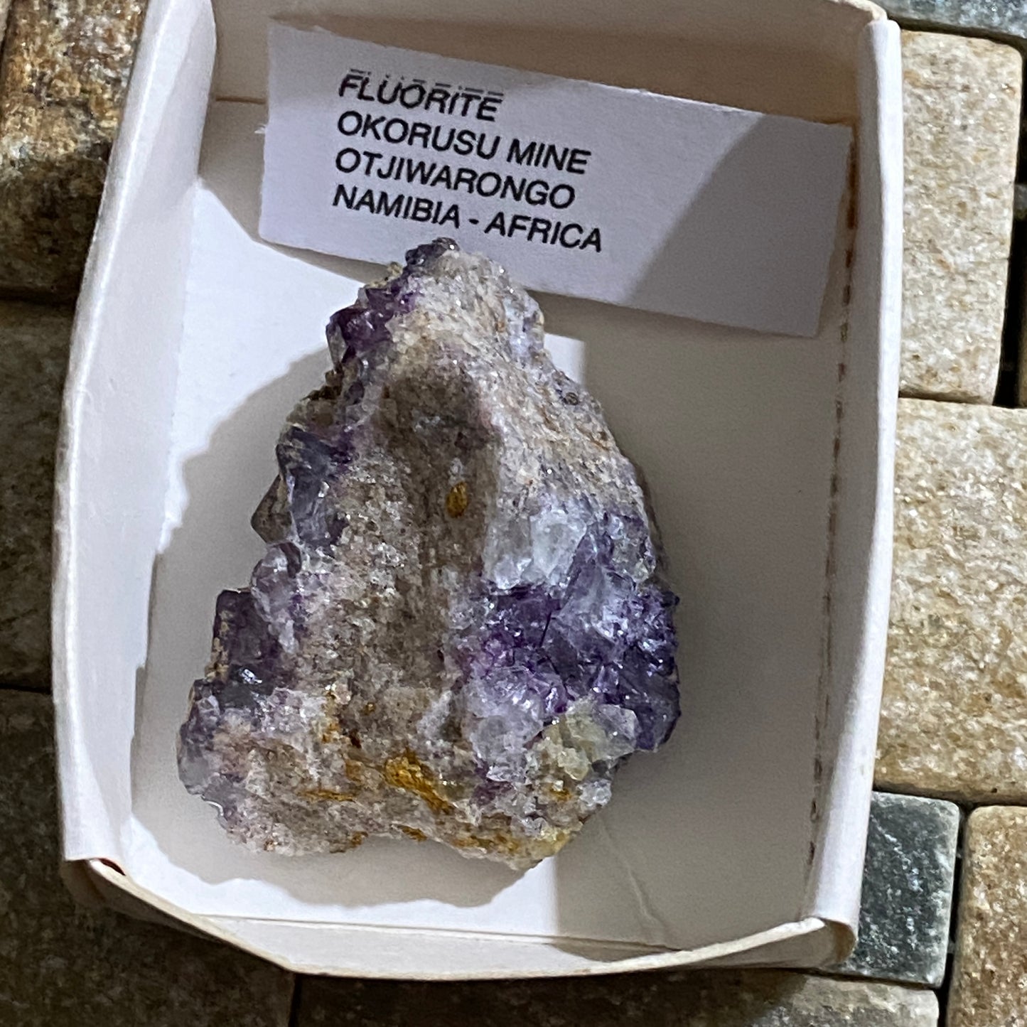 FLUORITE - OKORUSU MINE, OTJIWARONGO, NAMIBIA, AFRICA  15g. MF4136