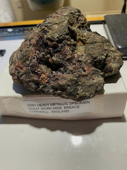 VERY HEAVY/DENSE COPPER MINERALISATION : GREAT WORK MINE, BREACE, CORNWALL 1875g MF5033