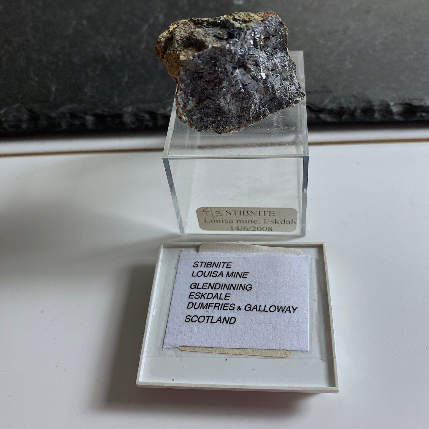 STIBNITE FROM LOUISA MINE, ESKDALE, SCOTLAND 28g MF1822