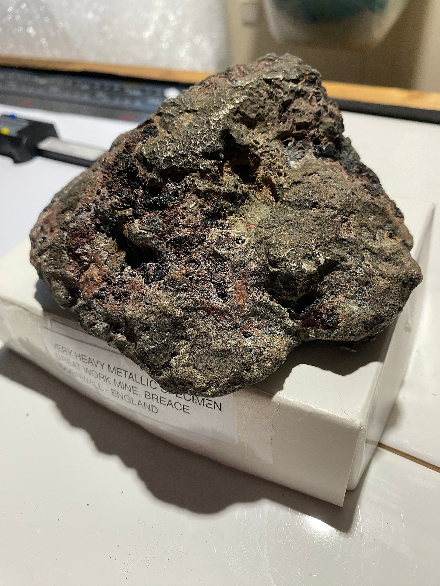 VERY HEAVY/DENSE COPPER MINERALISATION : GREAT WORK MINE, BREACE, CORNWALL 1875g MF5033