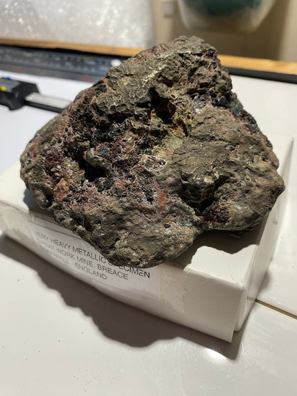VERY HEAVY/DENSE COPPER MINERALISATION : GREAT WORK MINE, BREACE, CORNWALL 1875g MF5033