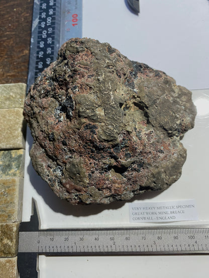 VERY HEAVY/DENSE COPPER MINERALISATION : GREAT WORK MINE, BREACE, CORNWALL 1875g MF5033