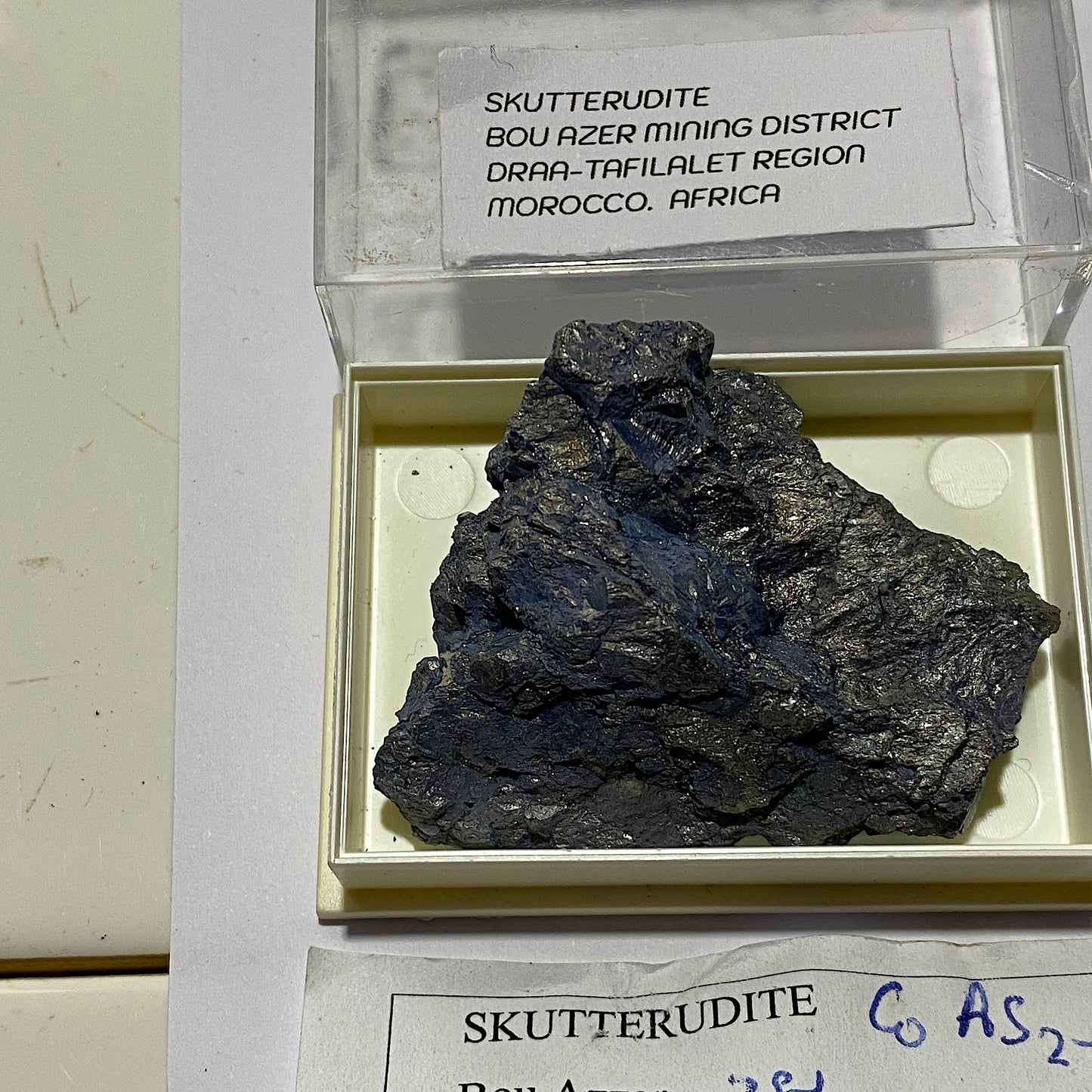 SKUTTERUDITE [SOLID] IMPRESSIVE  SPECIMEN FROM BOU AZER, MOROCCO 73g MF1475
