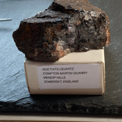 QUARTZ/GOETHITE, COMPTON MARTIN QUARRY, SOMERSET, ENGALND 83g MF1819