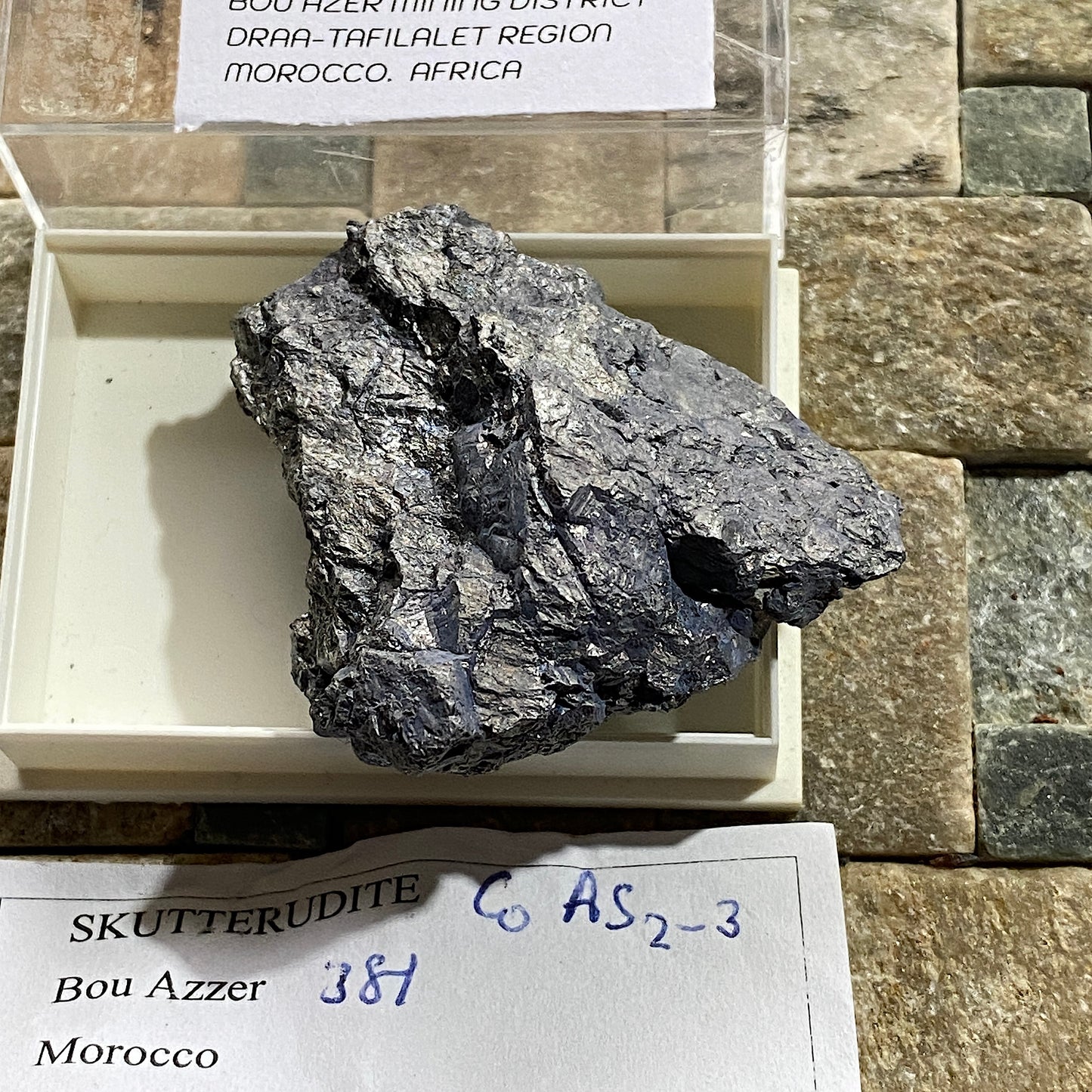 SKUTTERUDITE [SOLID] IMPRESSIVE  SPECIMEN FROM BOU AZER, MOROCCO 73g MF1475