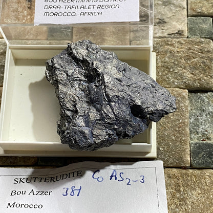 SKUTTERUDITE [SOLID] IMPRESSIVE  SPECIMEN FROM BOU AZER, MOROCCO 73g MF1475