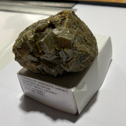 TOPAZOLITE [ANDRADITE GARNET VARIETY], RARE., QUARTZITE MT, ARIZONA. 242g MF1490