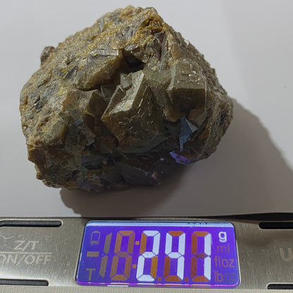 TOPAZOLITE [ANDRADITE GARNET VARIETY], RARE., QUARTZITE MT, ARIZONA. 242g MF1490