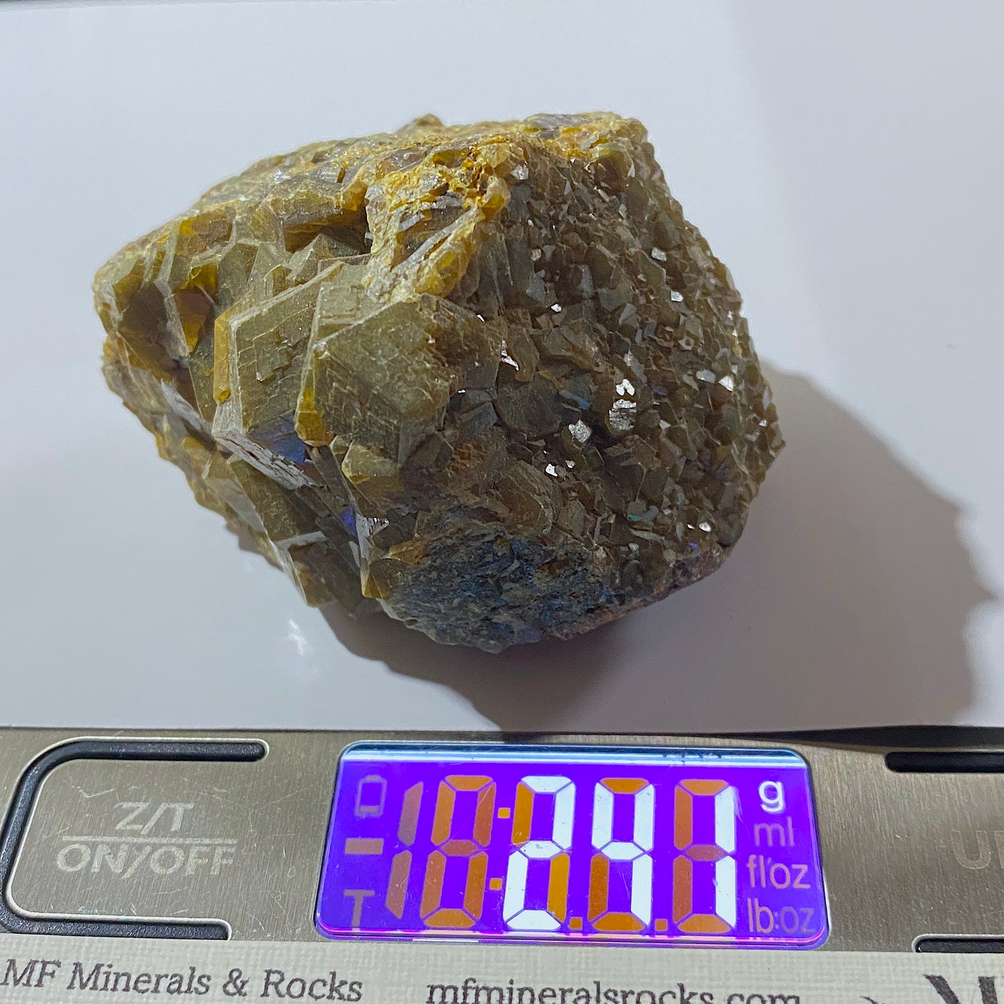 TOPAZOLITE [ANDRADITE GARNET VARIETY], RARE., QUARTZITE MT, ARIZONA. 242g MF1490