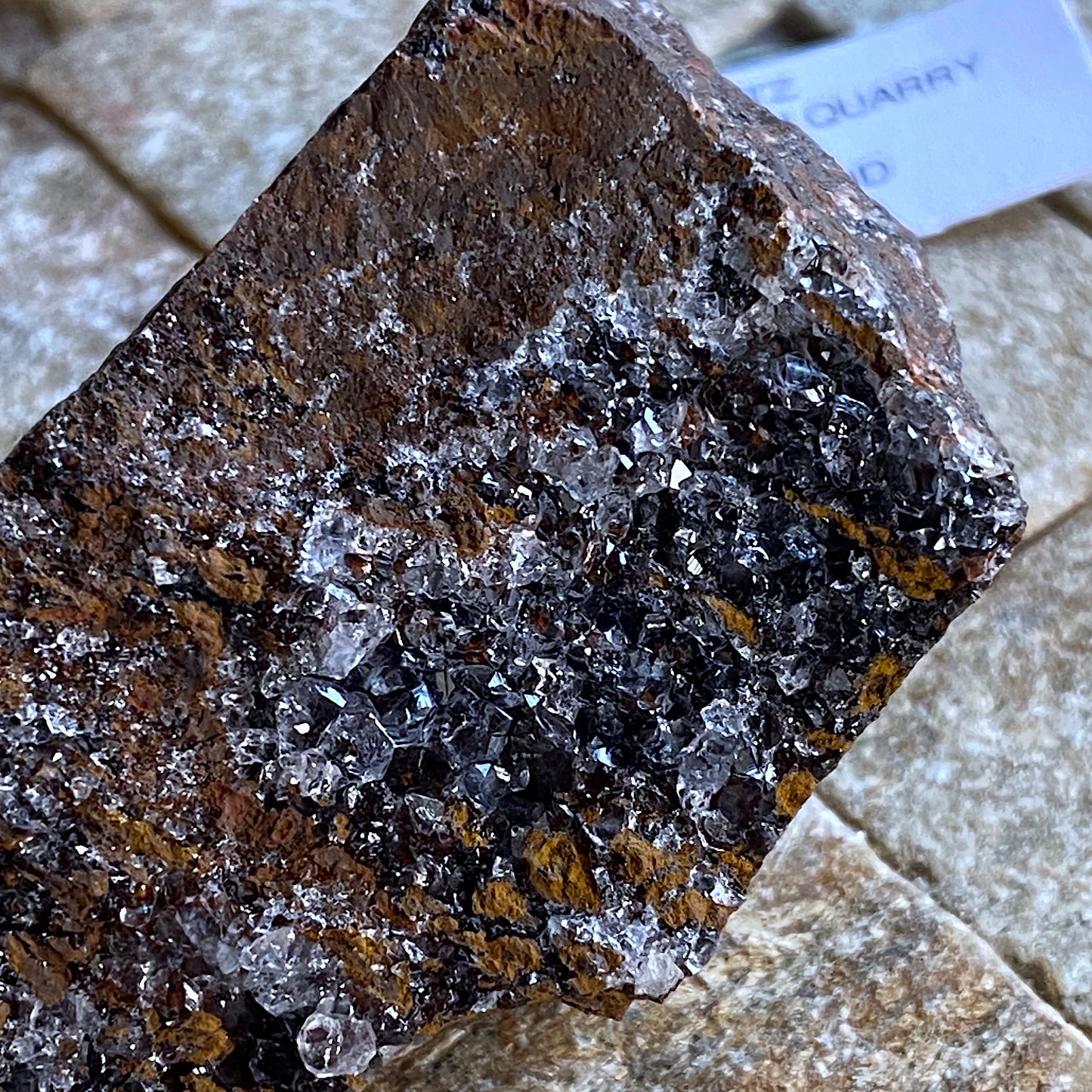 QUARTZ/GOETHITE, COMPTON MARTIN QUARRY, SOMERSET, ENGALND 83g MF1819