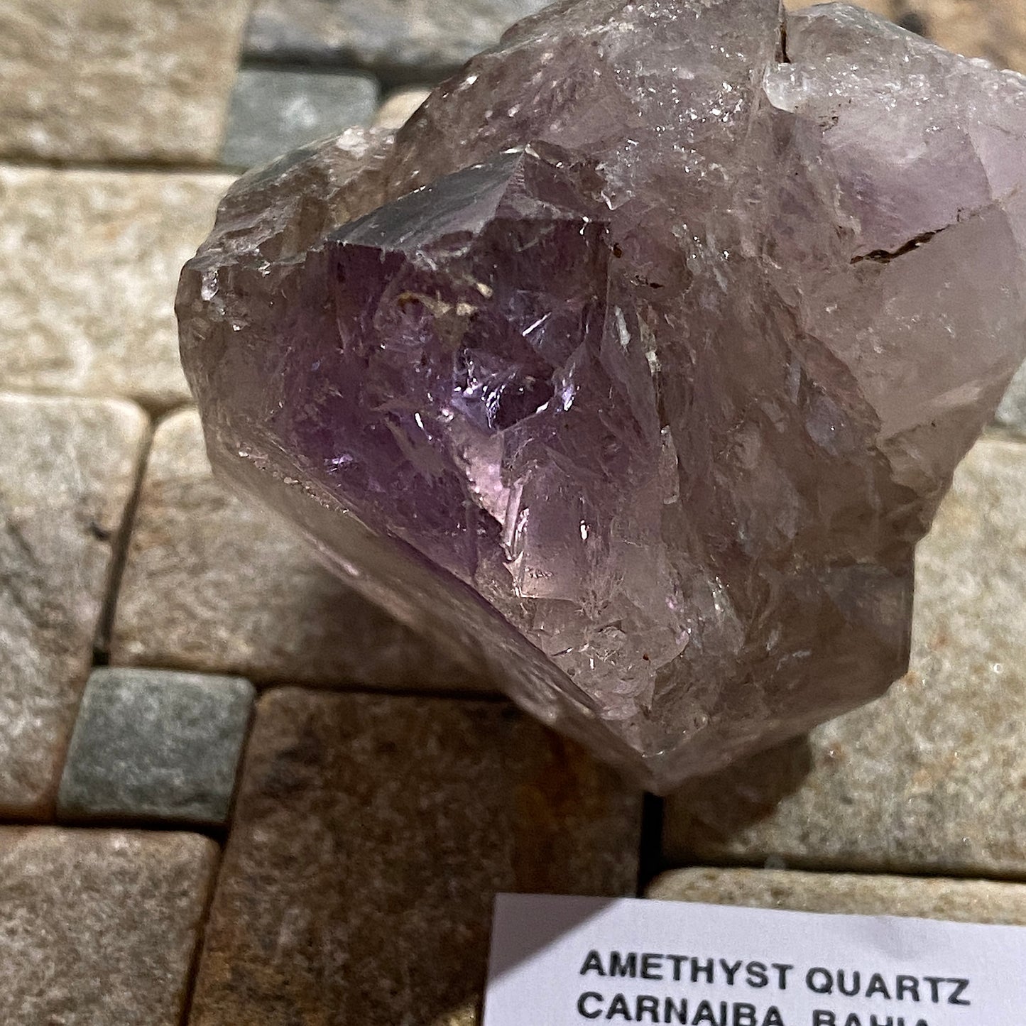 QUARTZ WITH AMETHYST GHOSTING UNUSUAL AND LOVELY SPECIMEN 87g MF1412