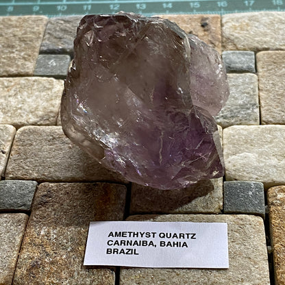 QUARTZ WITH AMETHYST GHOSTING UNUSUAL AND LOVELY SPECIMEN 87g MF1412