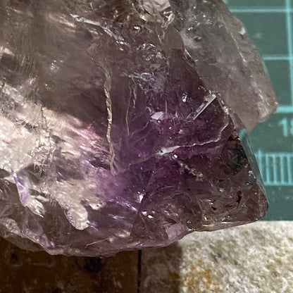 QUARTZ WITH AMETHYST GHOSTING UNUSUAL AND LOVELY SPECIMEN 87g MF1412
