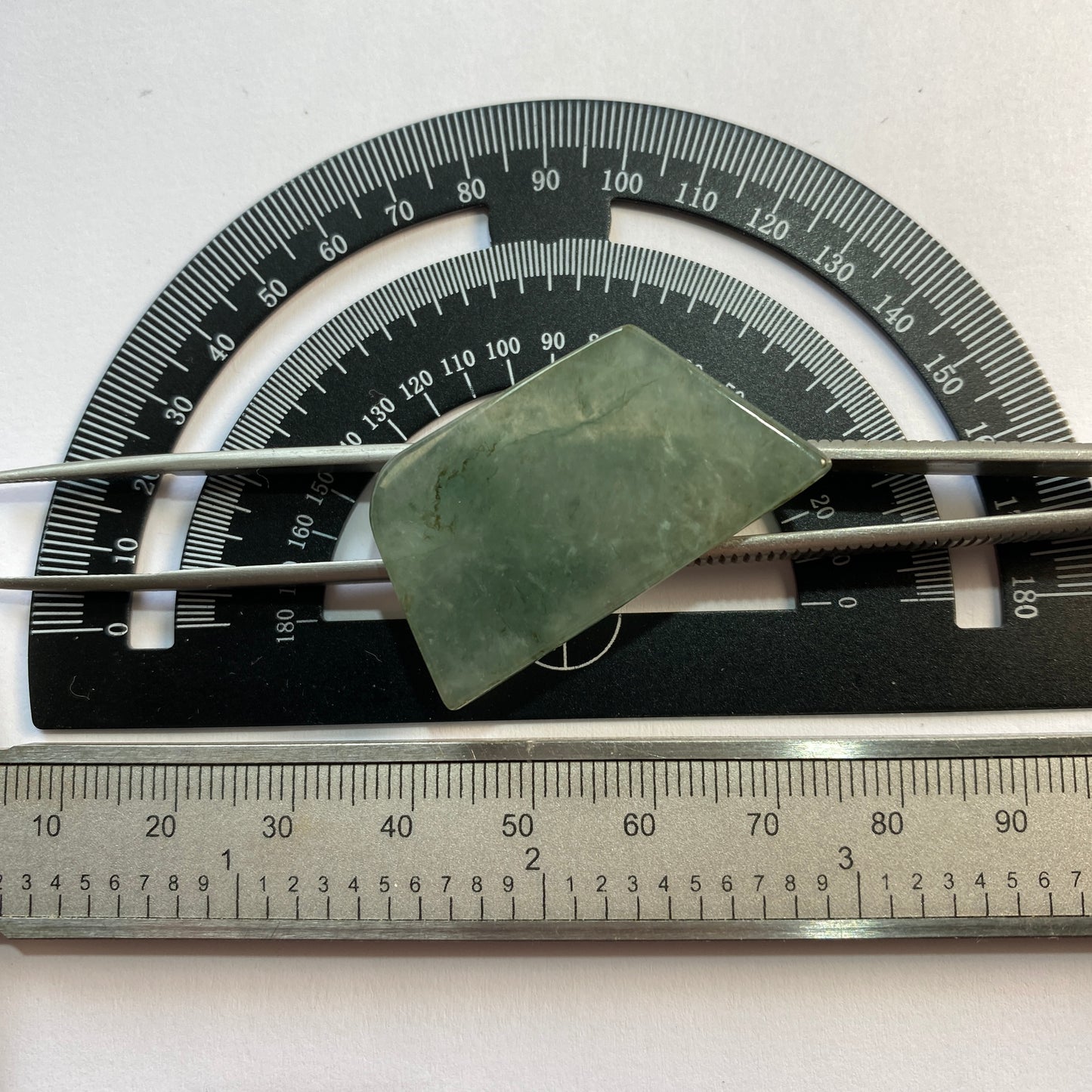 JADEITE NATURAL GEMSTONE SLICE - KACHIN STATE, MYANMAR. 40Ct MFG5081