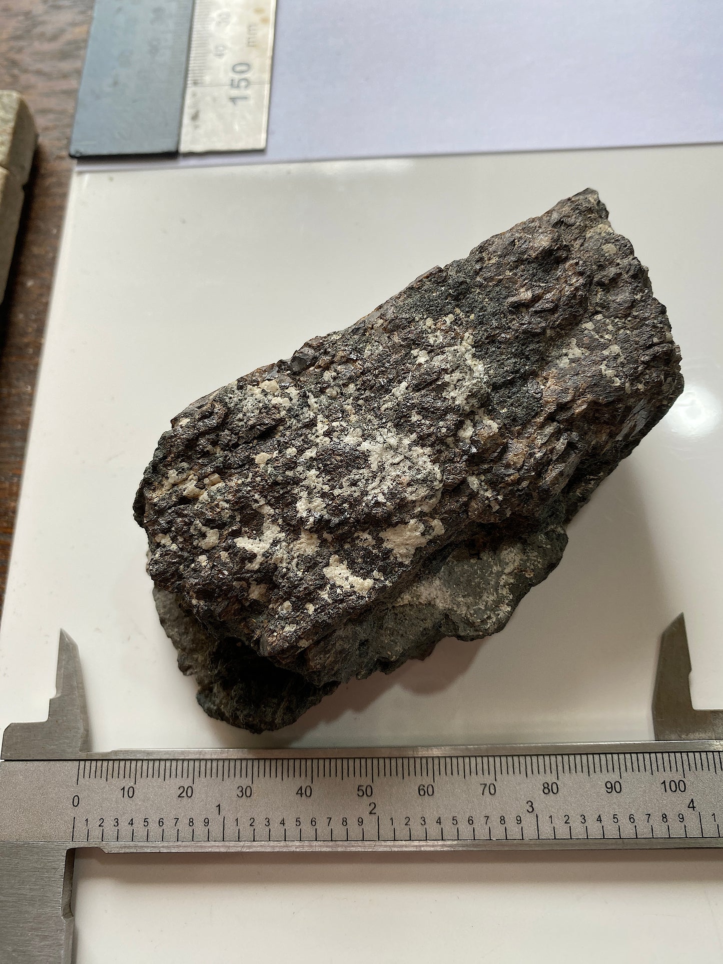 DENSE CASSITERITE ORE SPECIMEN : WHEAL PENDARVES, KILLIVOSE, CORNWALL 532g MF5048
