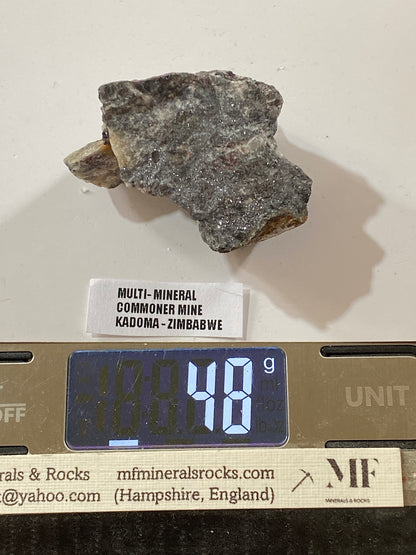 INTERESTING SPECIMEN FROM THE OLD COMMONER GOLD  MINE, ZIMBABWE 48g  MF5049