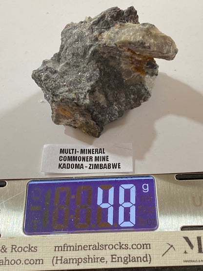 INTERESTING SPECIMEN FROM THE OLD COMMONER GOLD  MINE, ZIMBABWE 48g  MF5049