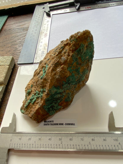 MALACHITE : SOUTH TOLCARNE MINE, CAMBORNE, CORNWALL 275g MF5051