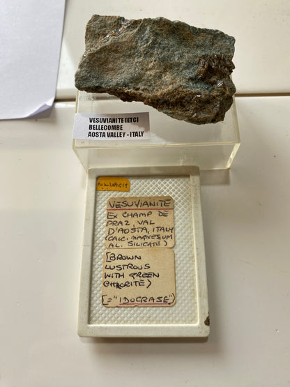 VESUVIANITE [ETC] : BELLECOMBE, AOSTA VALLEY, ITALY. 51g MF5052