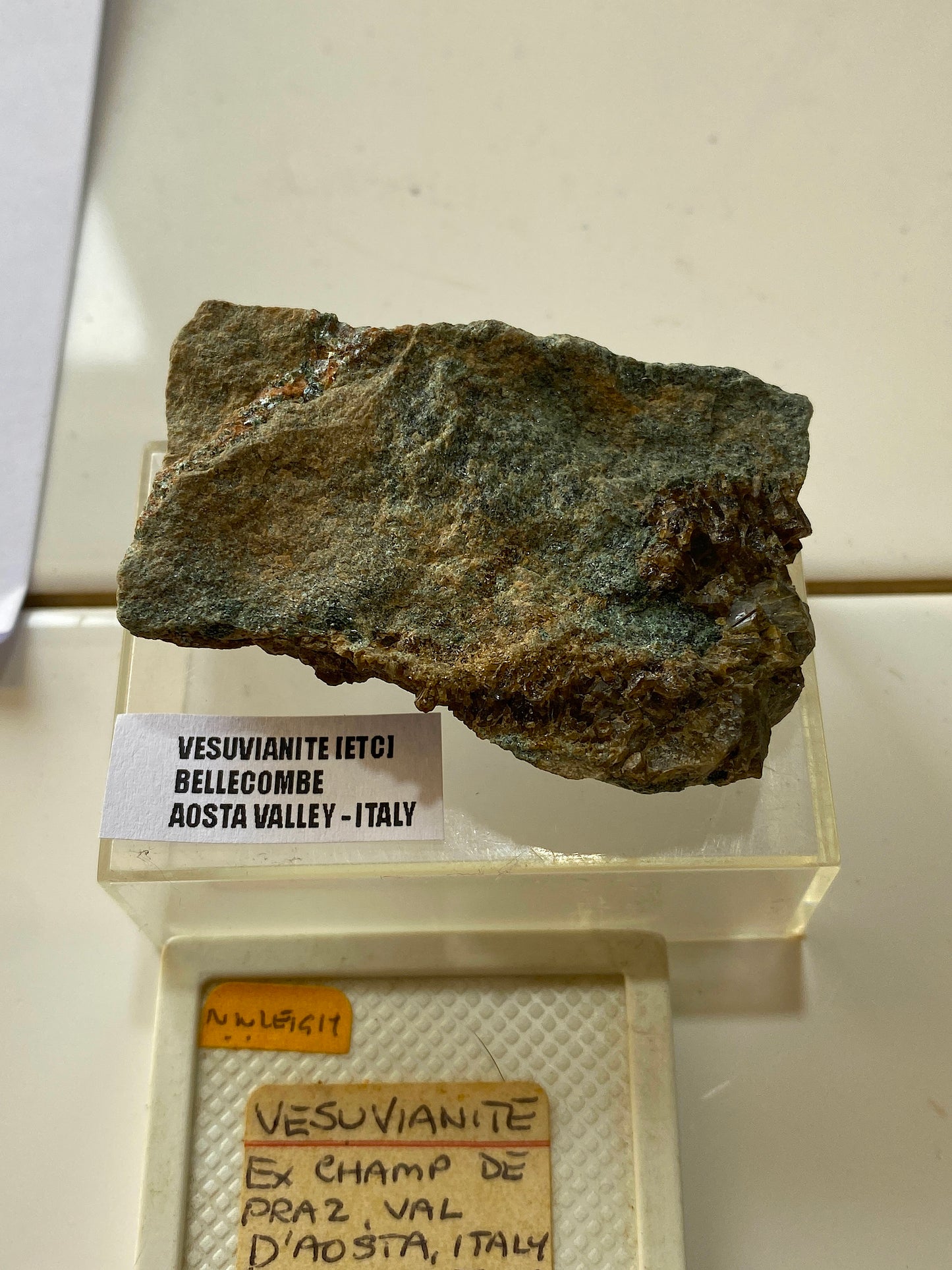 VESUVIANITE [ETC] : BELLECOMBE, AOSTA VALLEY, ITALY. 51g MF5052
