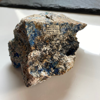 AZURITE [ETC] OPN CALCITE FROM CANNINGTON PARK QUARRY, SOMERSET 369g MF1826