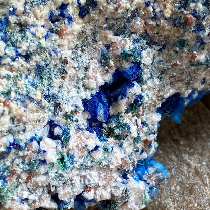 AZURITE [ETC] OPN CALCITE FROM CANNINGTON PARK QUARRY, SOMERSET 369g MF1826