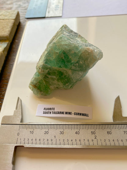 FLUORITE : SOUTH TOLCARNE MINE, CAMBORNE, CORNWALL. 134g. MF5053