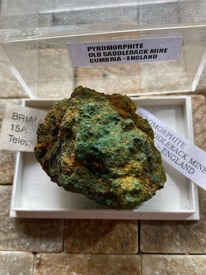 PYROMORPHITE : OLD SADDLEBACK MINE, BLENCATHRA, CUMBRIA, ENGLAND 31g. MF5054