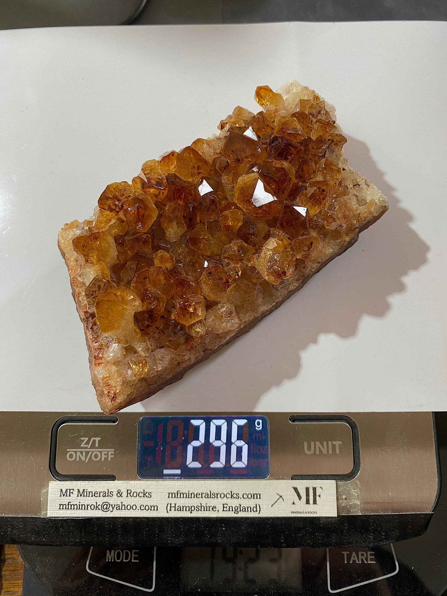 CITRINE QUARTZ CRYSTAL ASSEMBLAGE : CHARCOS, SAN LUIS POTOSI, MEXICO 296g MF5058