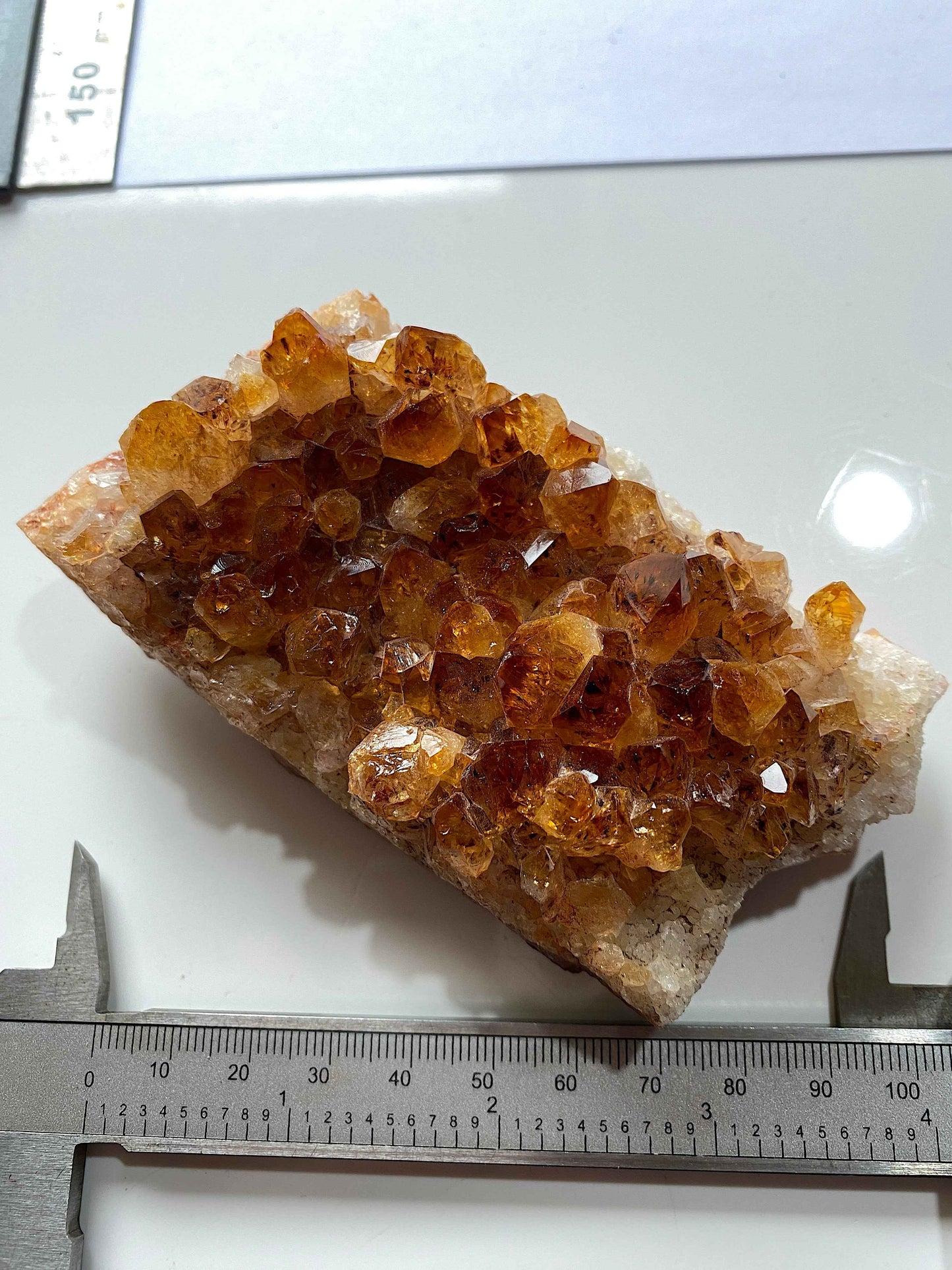 CITRINE QUARTZ CRYSTAL ASSEMBLAGE : CHARCOS, SAN LUIS POTOSI, MEXICO 296g MF5058