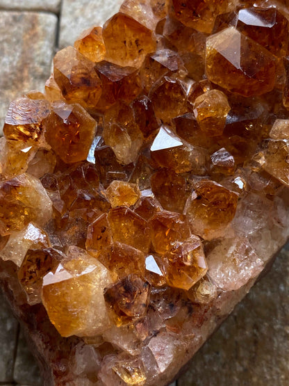 CITRINE QUARTZ CRYSTAL ASSEMBLAGE : CHARCOS, SAN LUIS POTOSI, MEXICO 296g MF5058