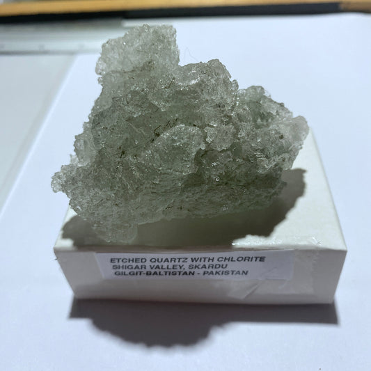 ETCHED QUARTZ WITH CHLORITE - SHIGAR VALLEY, SKARDU, PAKISTAN  97g MF4483
