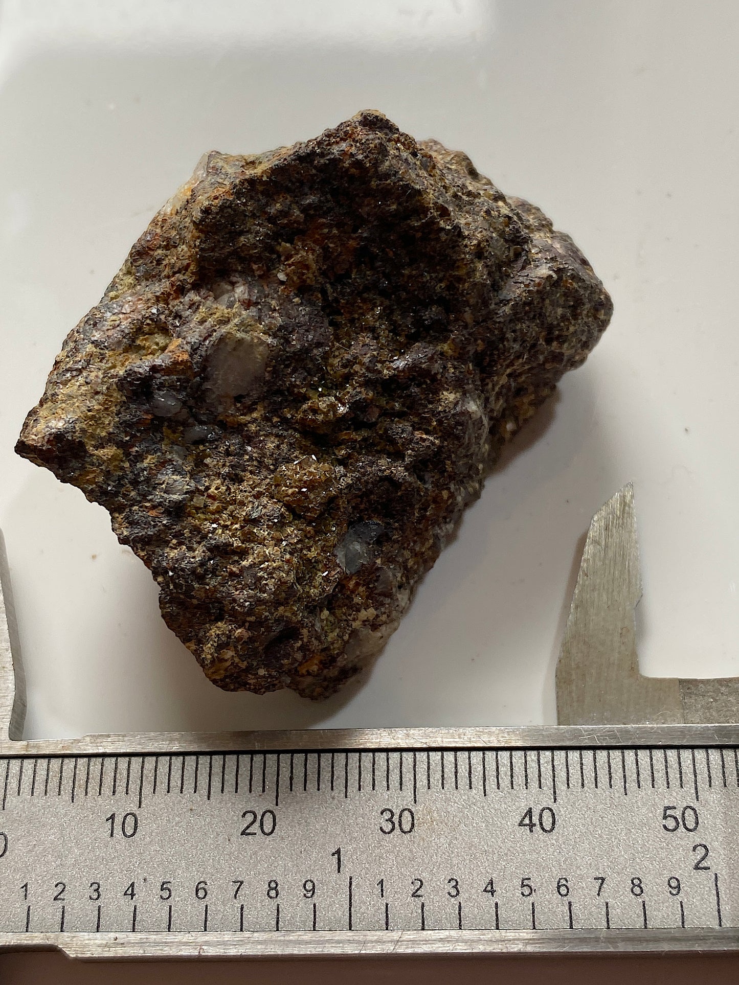 PHARMACOSIDERITE [ETC] : PENDARVES MINE, KILLIVOSE, CAMBORNE, CORNWALL  42g MF5059