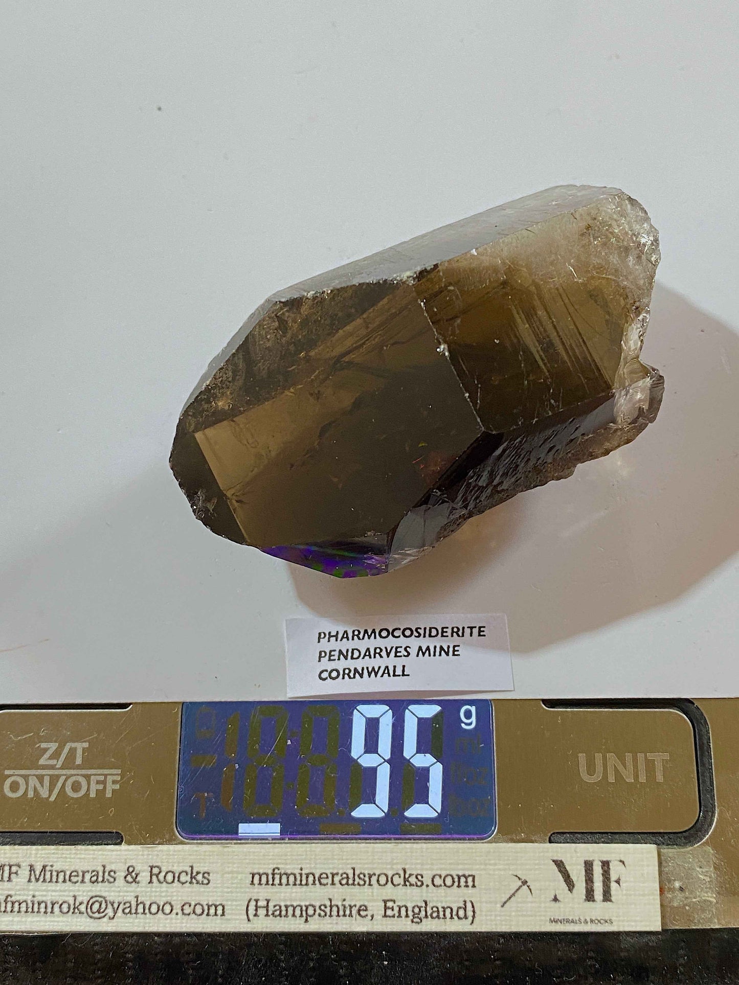SMOKE QUARTZ CRYSTAL : MOUNT IDA, ARKANSAS, U.S.A.  95g. MF5060