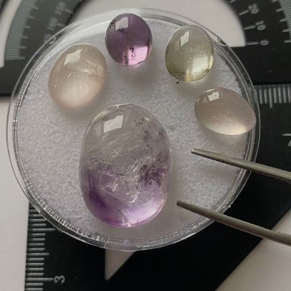 QUARTZ GEMSTONE SELECTION - ITINGA,  MINAS GERAIS, BRAZIL TOTAL 40.10Ct MFG5423