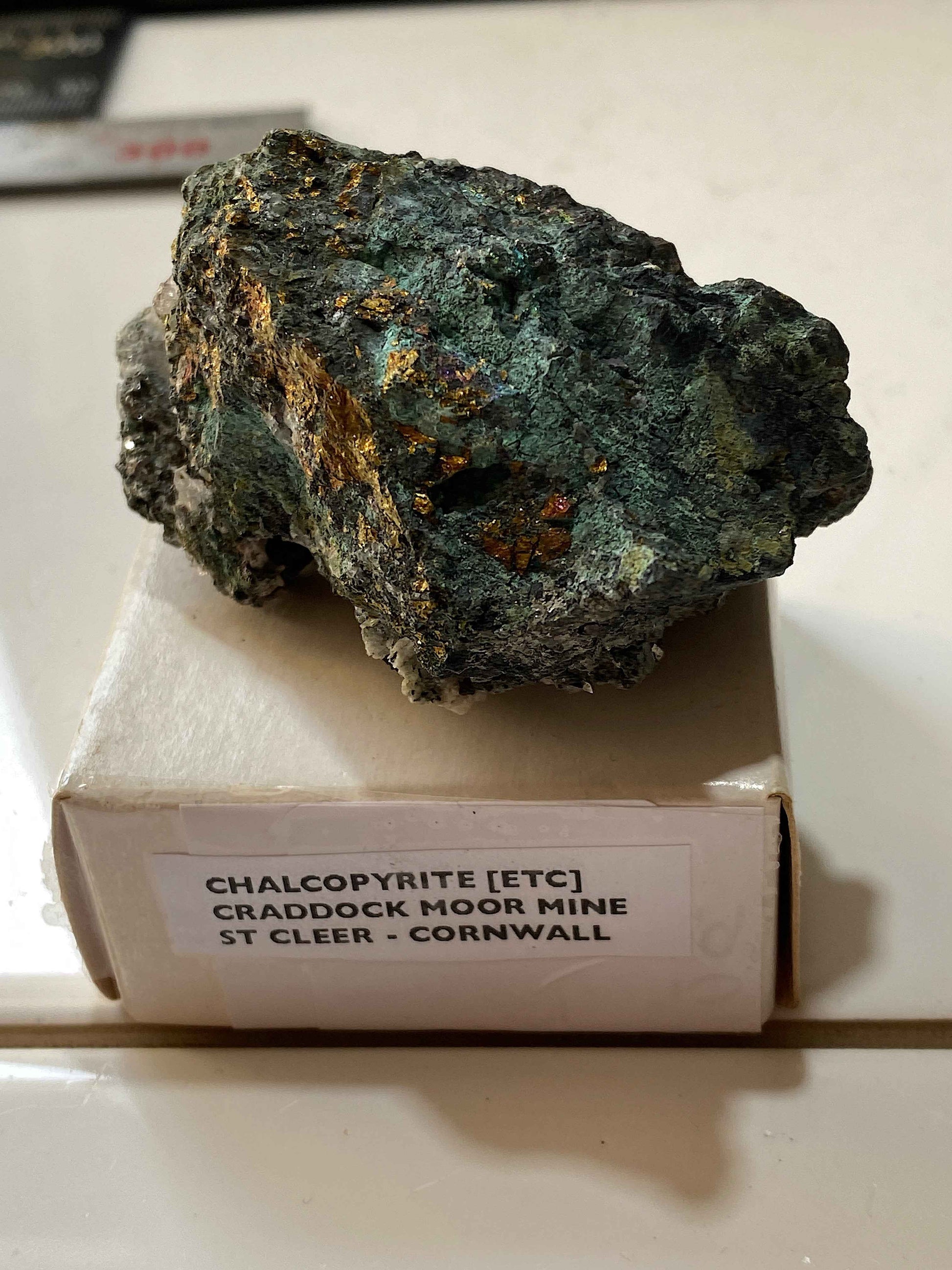 CHALCOPYRITE [ETC] : CRADDOCK MOOR MINE, ST CLEER, CORNWALL. 121g MF5063