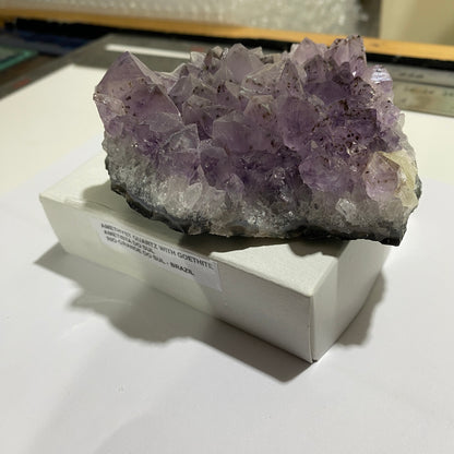 AMETHYST QUARTZ WITH GOETHITE - AMETISTA DO SUL, RIO GRANDE DO SUL. BRAZIL 325g  MF4140