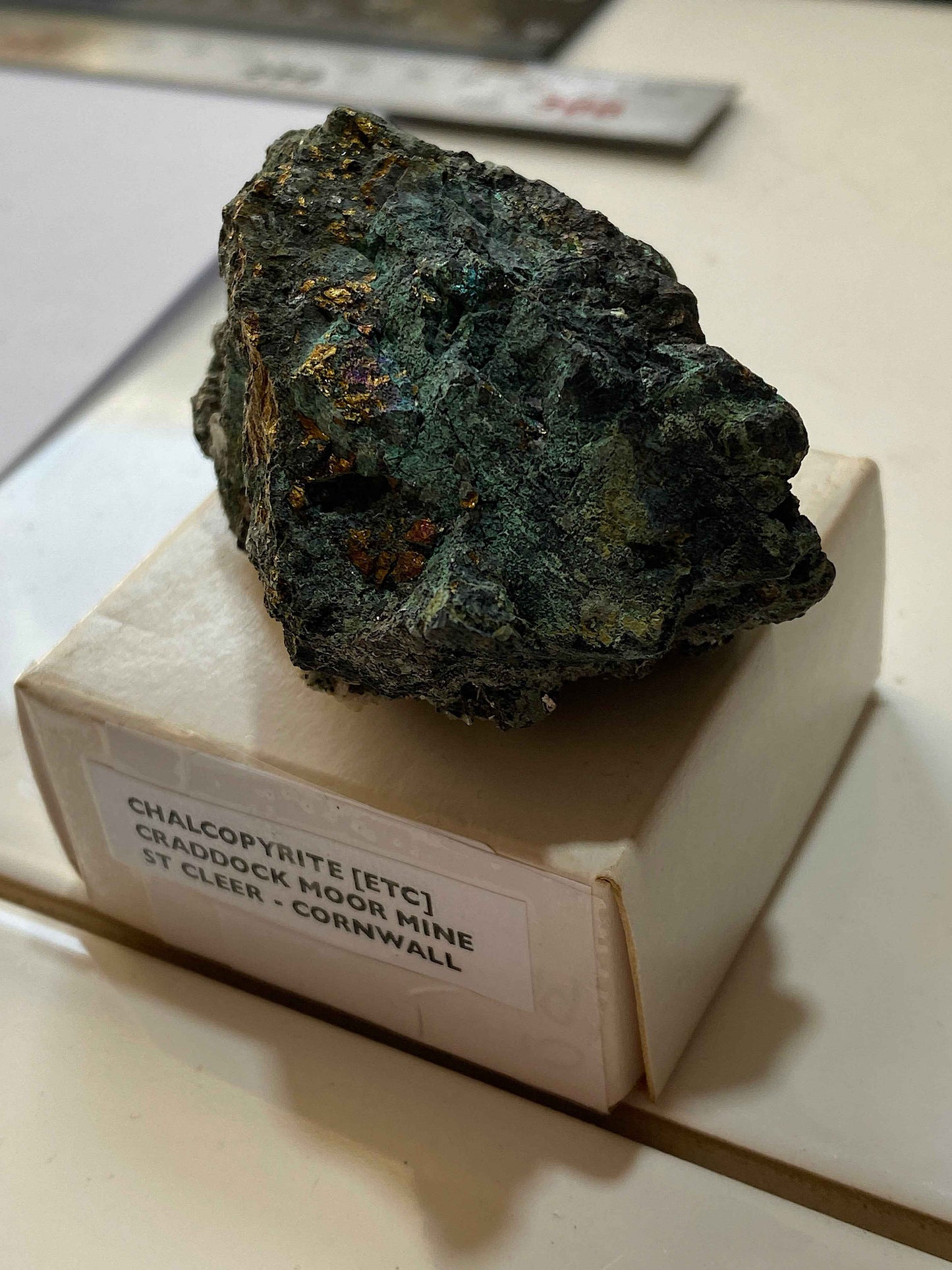 CHALCOPYRITE [ETC] : CRADDOCK MOOR MINE, ST CLEER, CORNWALL. 121g MF5063